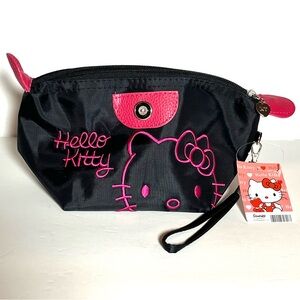 Hello Kitty Black and Pink Hand Bag / Cosmetic Pouch Stocking Stuffer